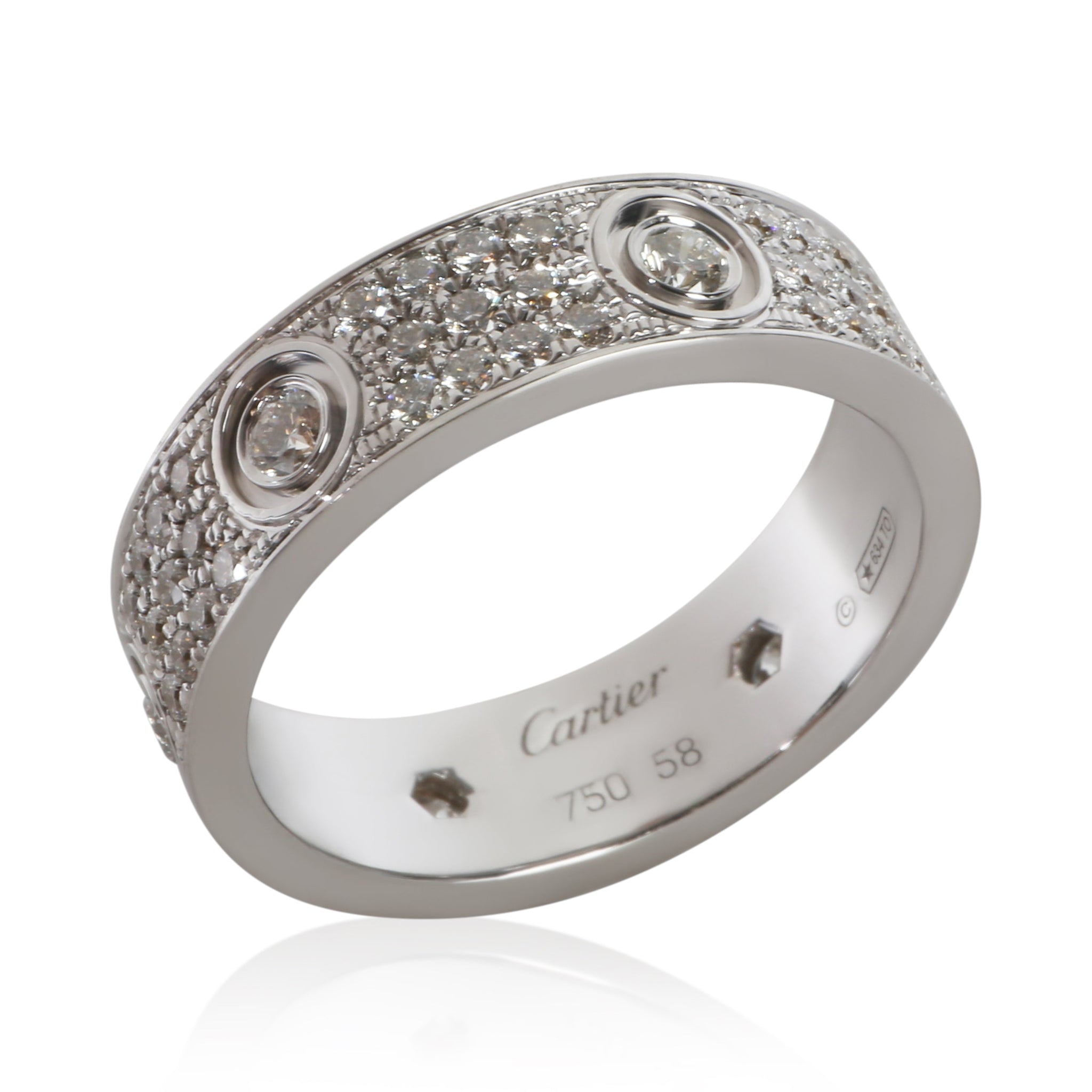 White Gold Diamond Love Ring