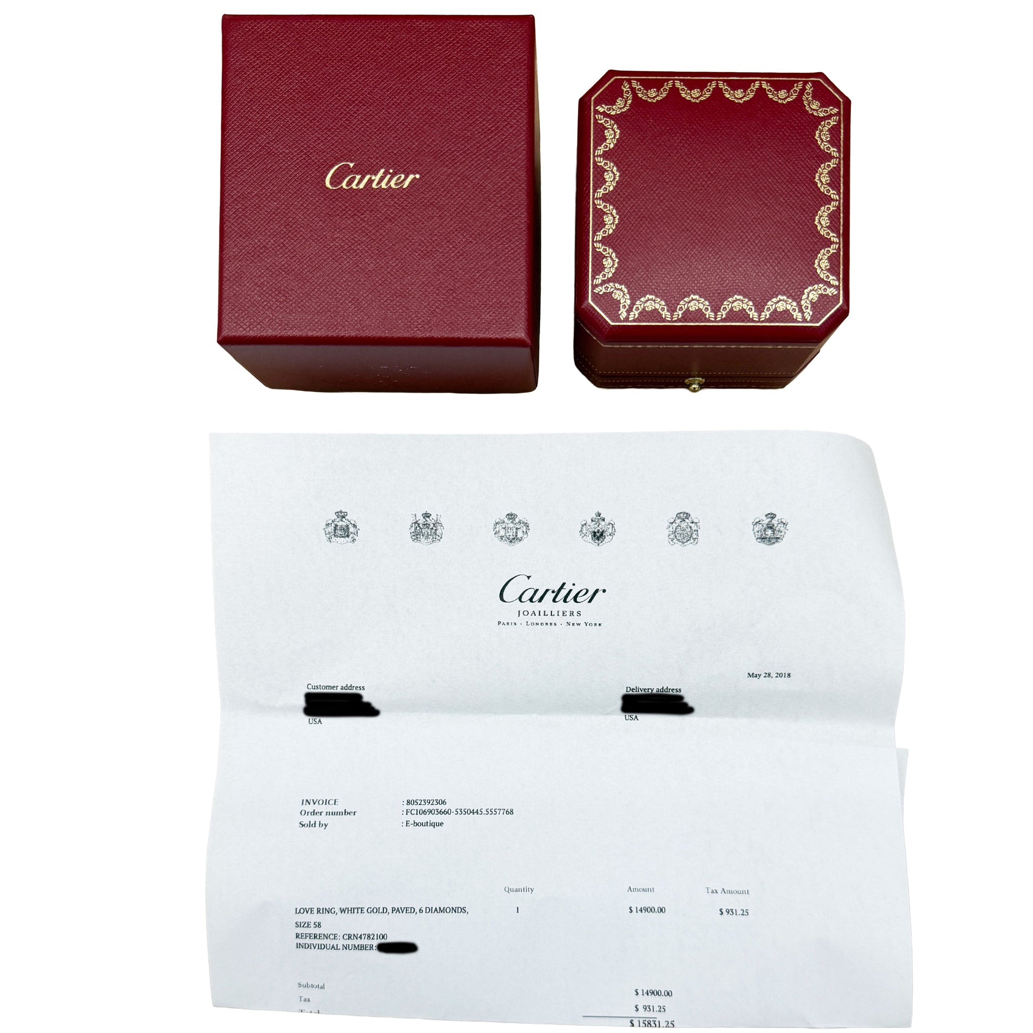 White Gold Diamond Love Ring