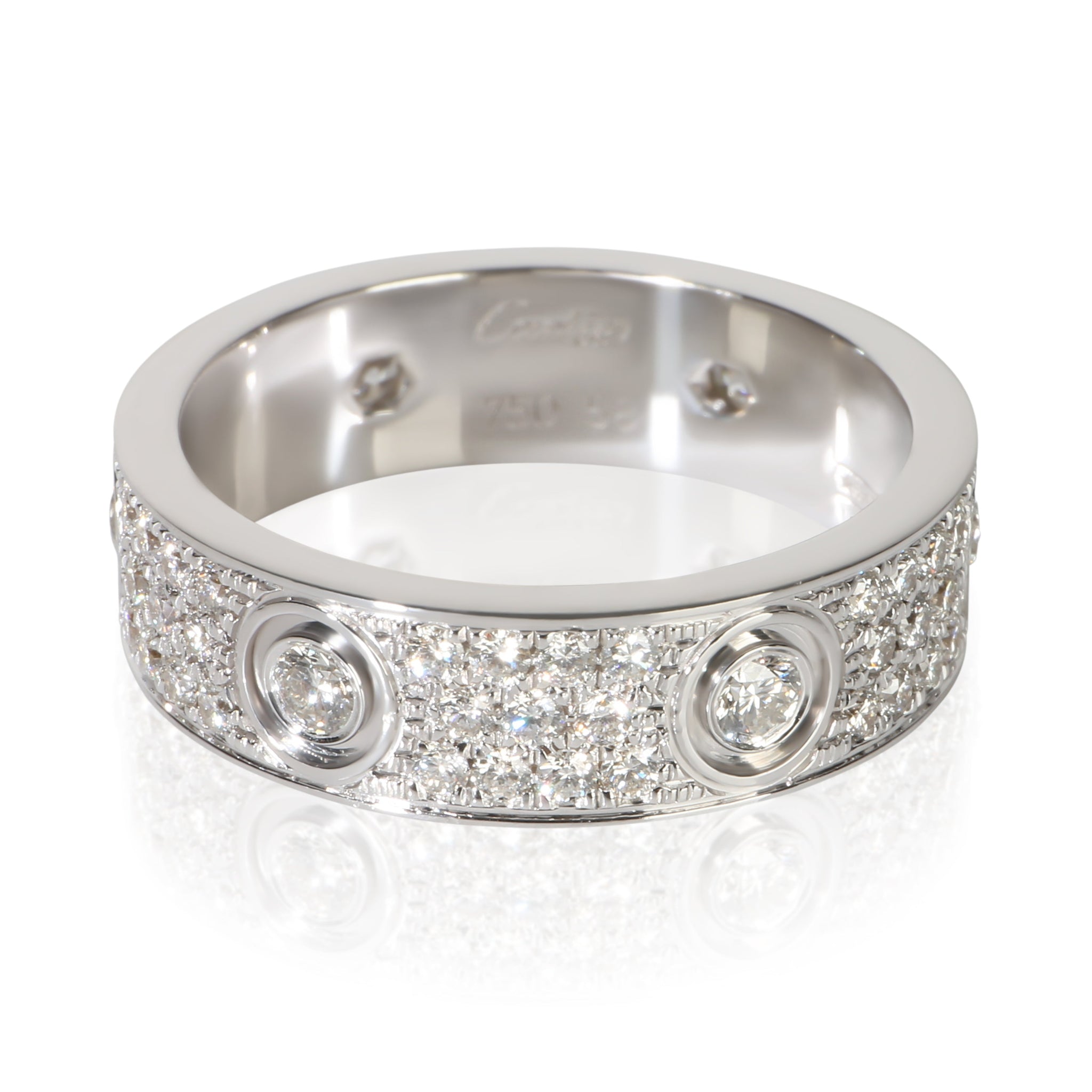 White Gold Diamond Love Ring