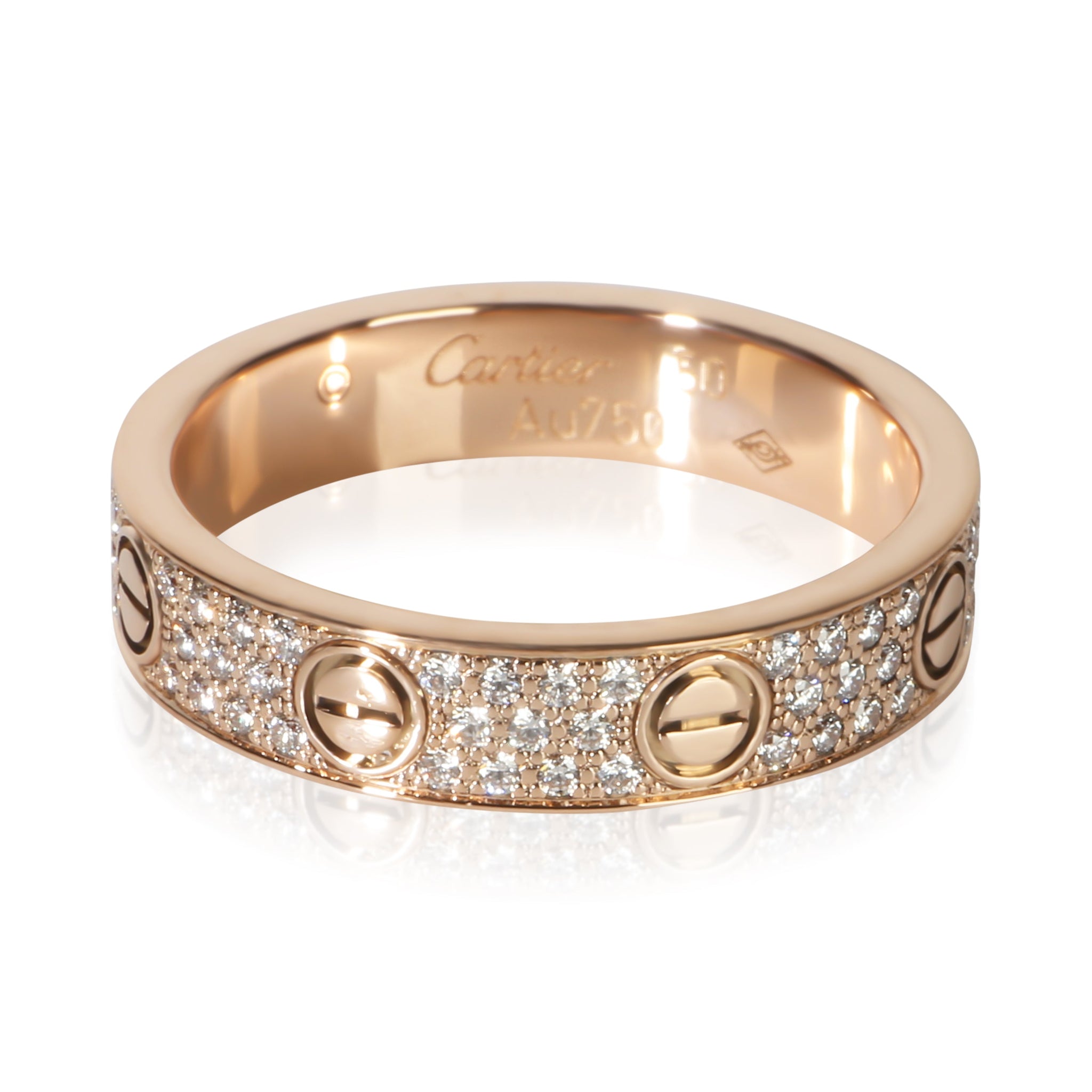 Rose Gold Diamond Small Model Love Ring
