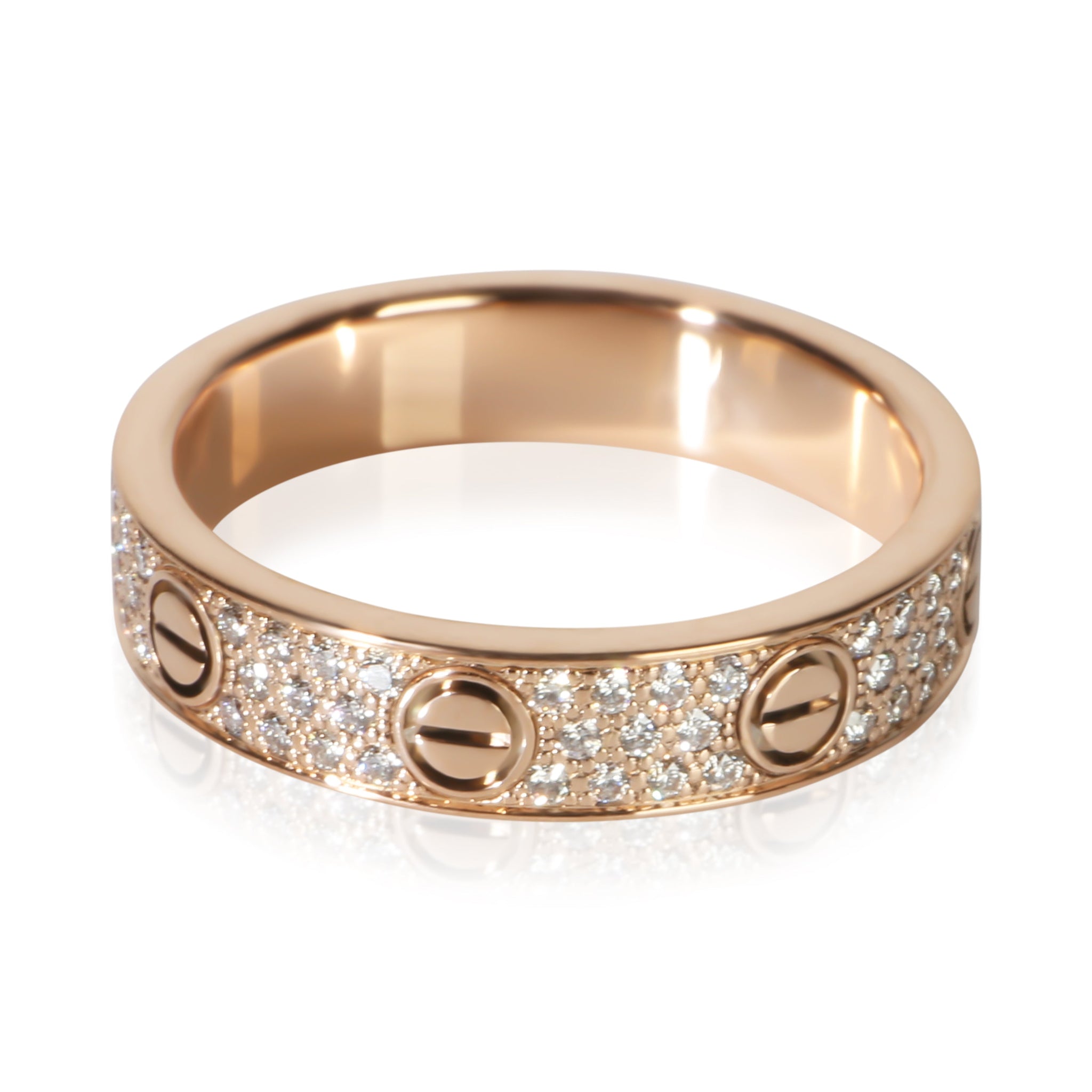 Rose Gold Diamond Small Model Love Ring