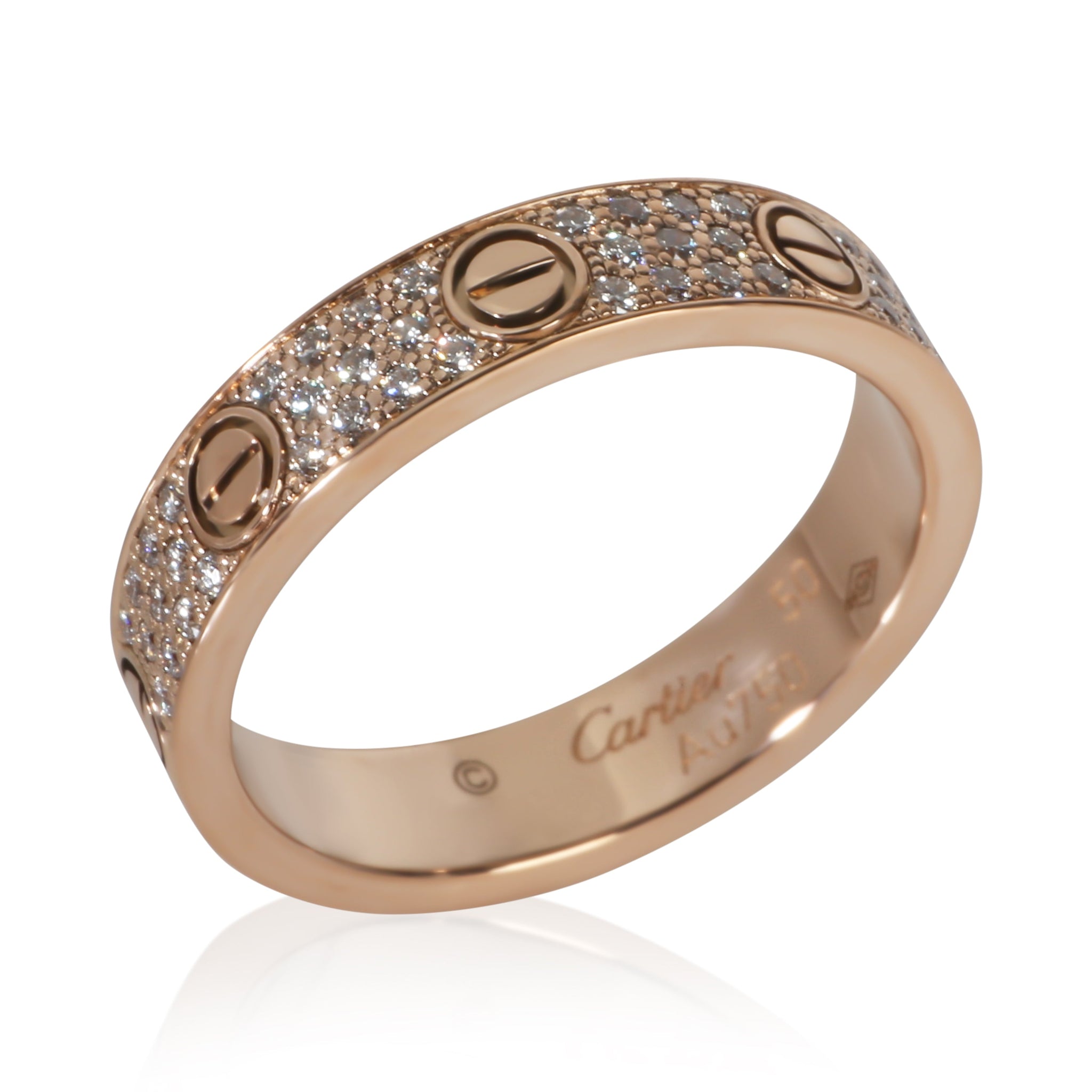 Rose Gold Diamond Small Model Love Ring
