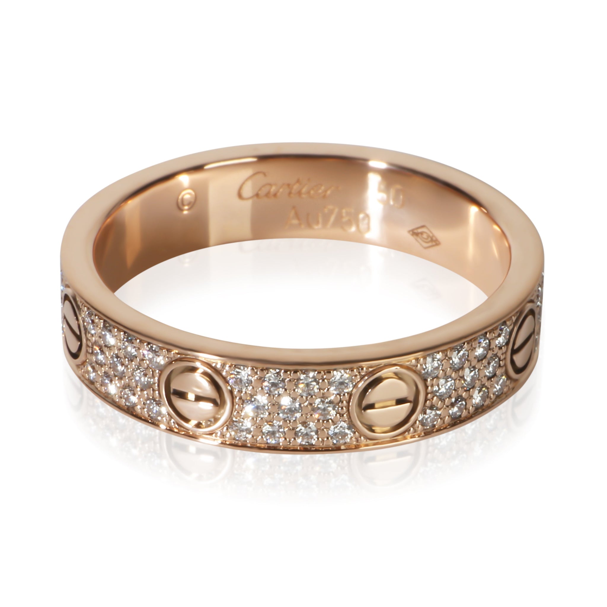 Rose Gold Diamond Small Model Love Ring