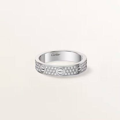 Cartier Rose Gold and Diamond-Paved LOVE Wedding Band