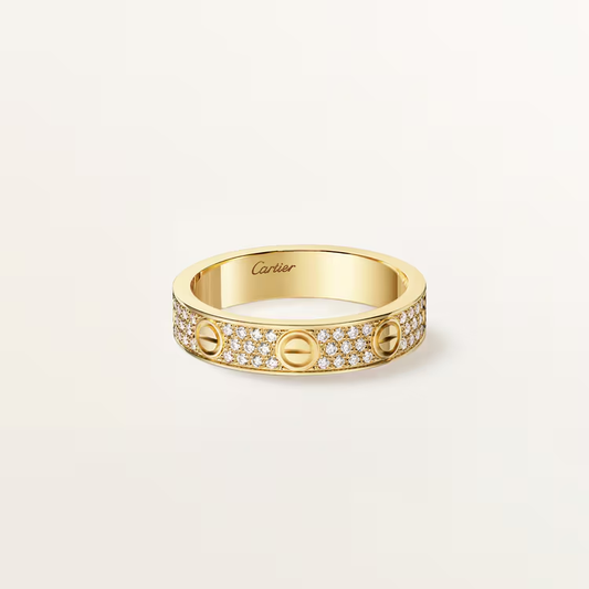 Cartier Rose Gold and Diamond-Paved LOVE Wedding Band