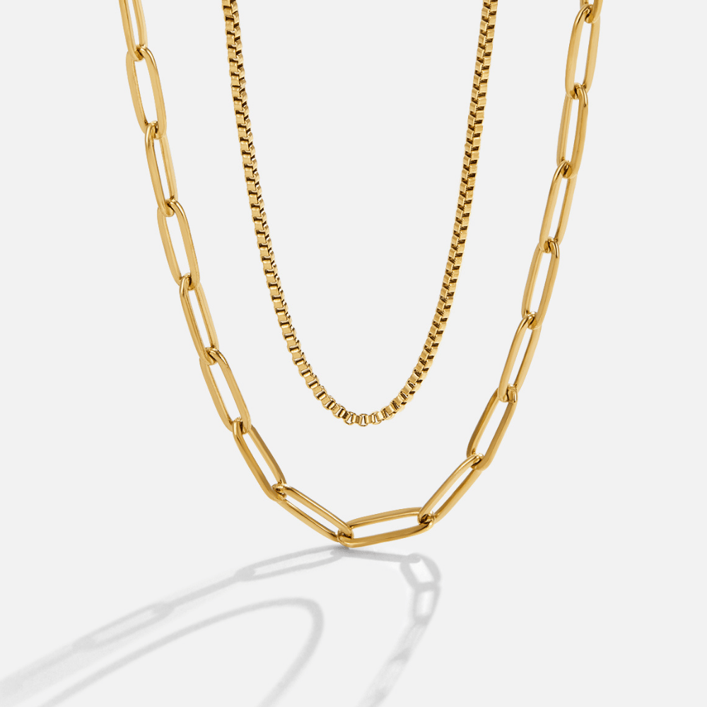 Amanda Layered Gold Chain  Necklace