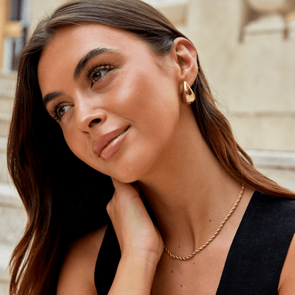 Amara Gold Teardrop Earrings