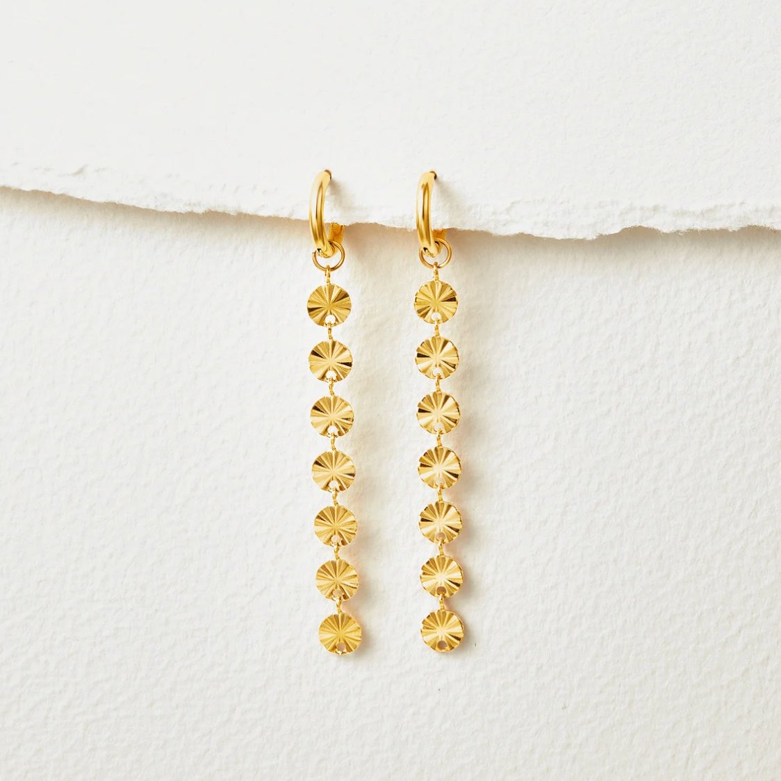 Amari 18K Gold Disc Earrings