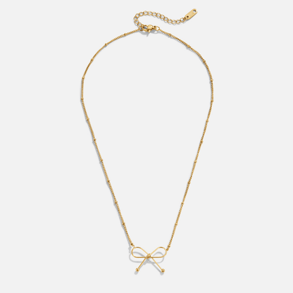 Anika Gold Bow Necklace