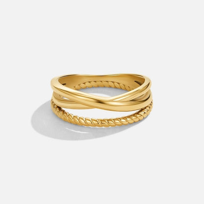 Ara Twisted Crossed Ring