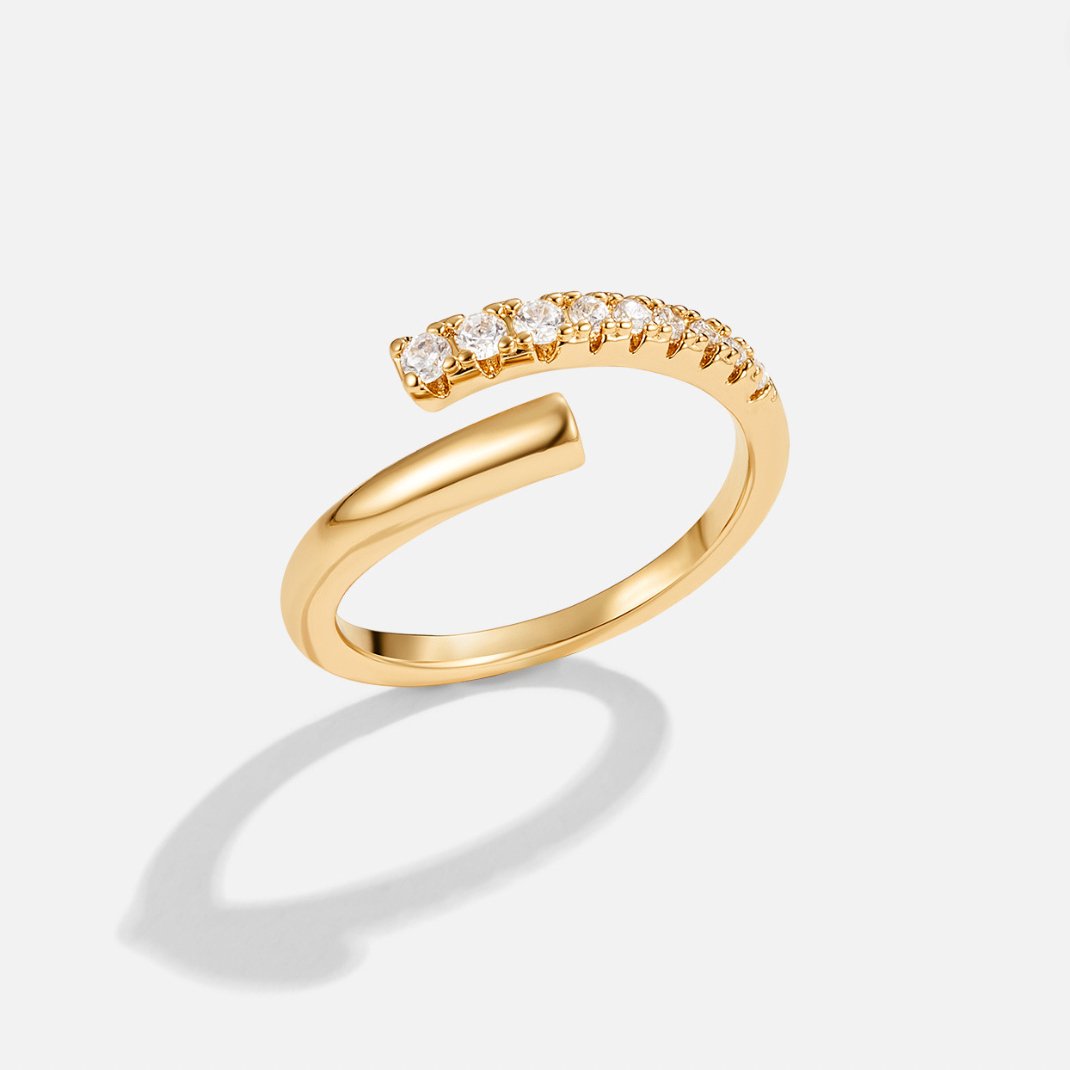 Arya Gold & Crystal Wrap Ring