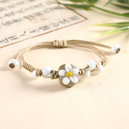 Broken Bridge Handmade Bracelet Ceramic Flower Small Jewelry Street Stall Supply Popular Fashion Bracelet Women's Jewelry