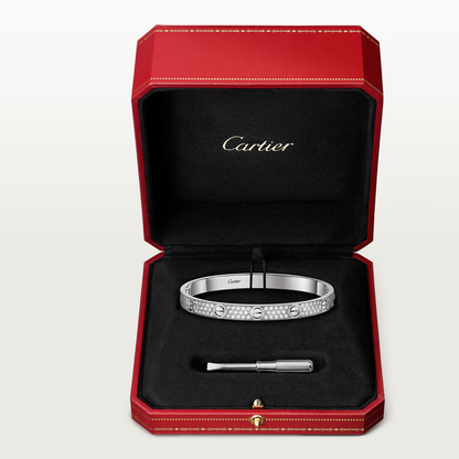 Cartier Love Diamond Bangle fully encrusted with diamonds LOVE bracelet, classic model, paved