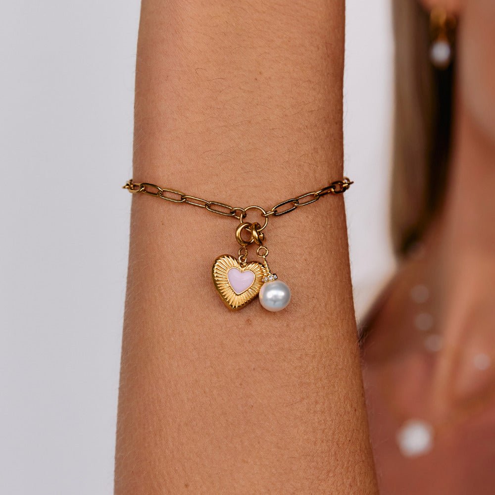 Blush Gold Heart Charm