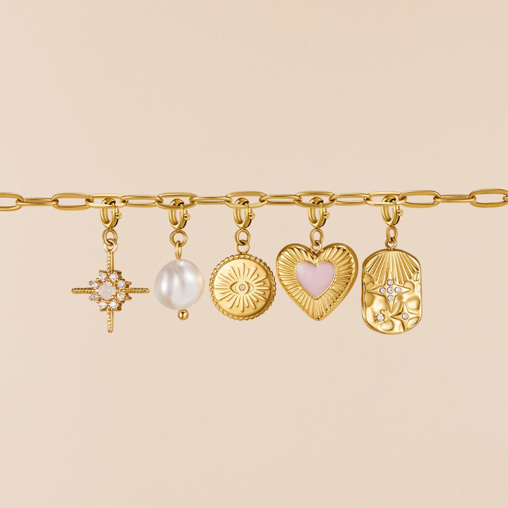 Blush Gold Heart Charm