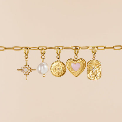 Blush Gold Heart Charm