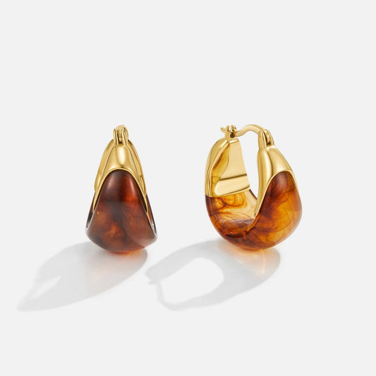 Brown Tahiti Hoop Earrings
