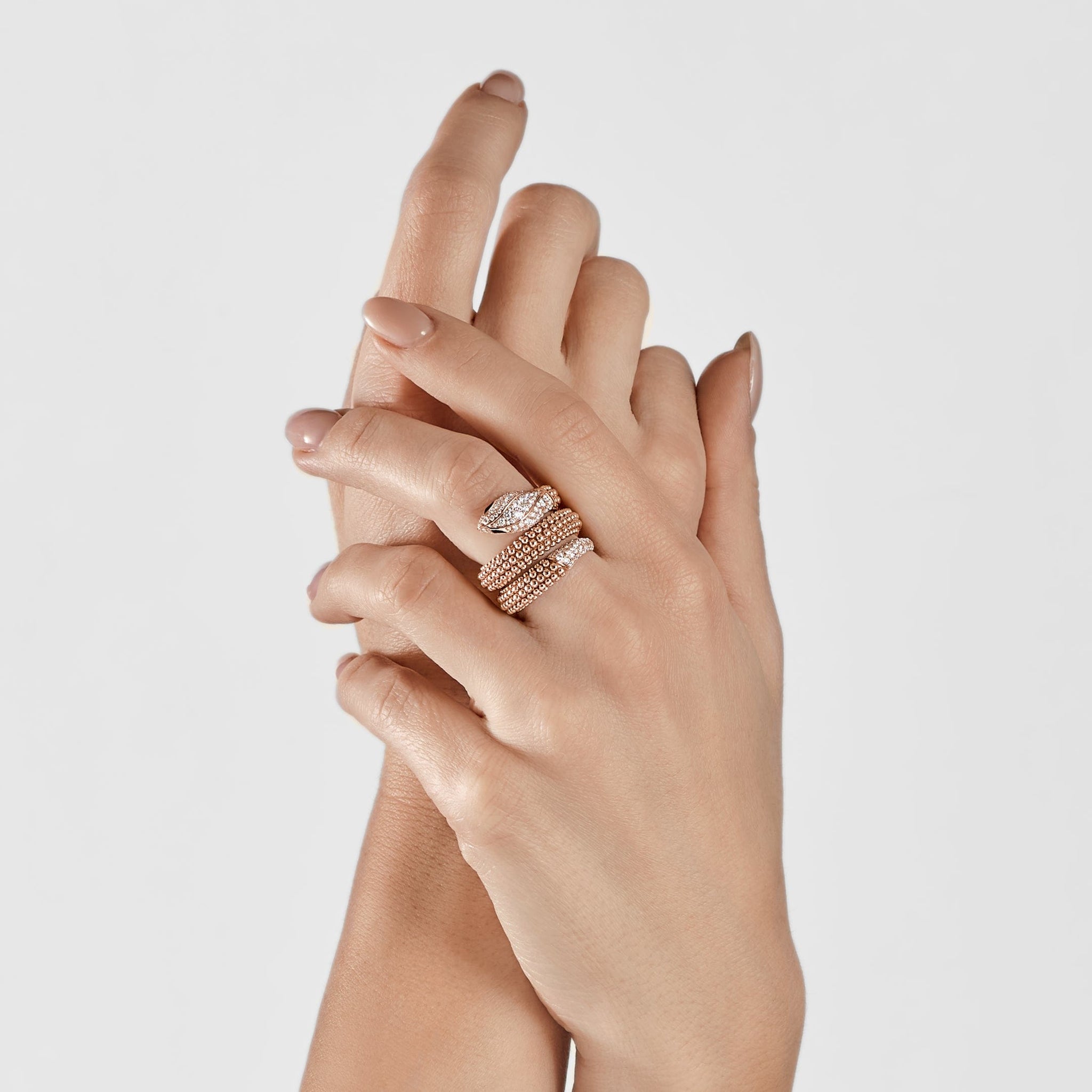 Bvlgari Pallini Serpenti Ring 358664 Rose Gold
