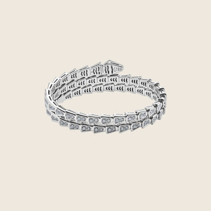 BVLGARI Serpenti Two-Coil Bracelet White Gold Diamond 357274