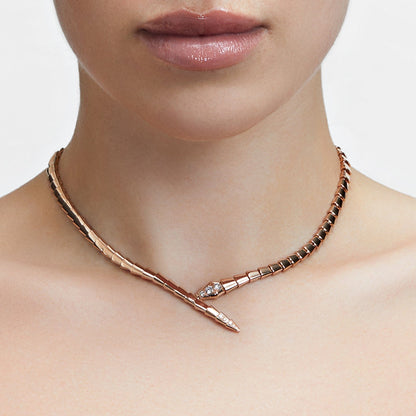 BVLGARI Serpenti Viper Necklace Rose Gold 357793 Small