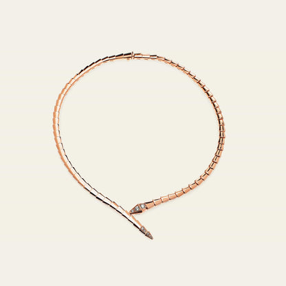 BVLGARI Serpenti Viper Necklace Rose Gold 357793 Small