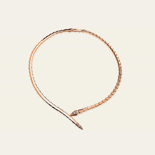 BVLGARI Serpenti Viper Necklace Rose Gold 357793 Small