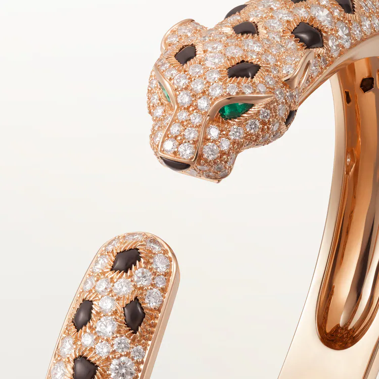 Panthère de Cartier bracelet, medium model, half-paved