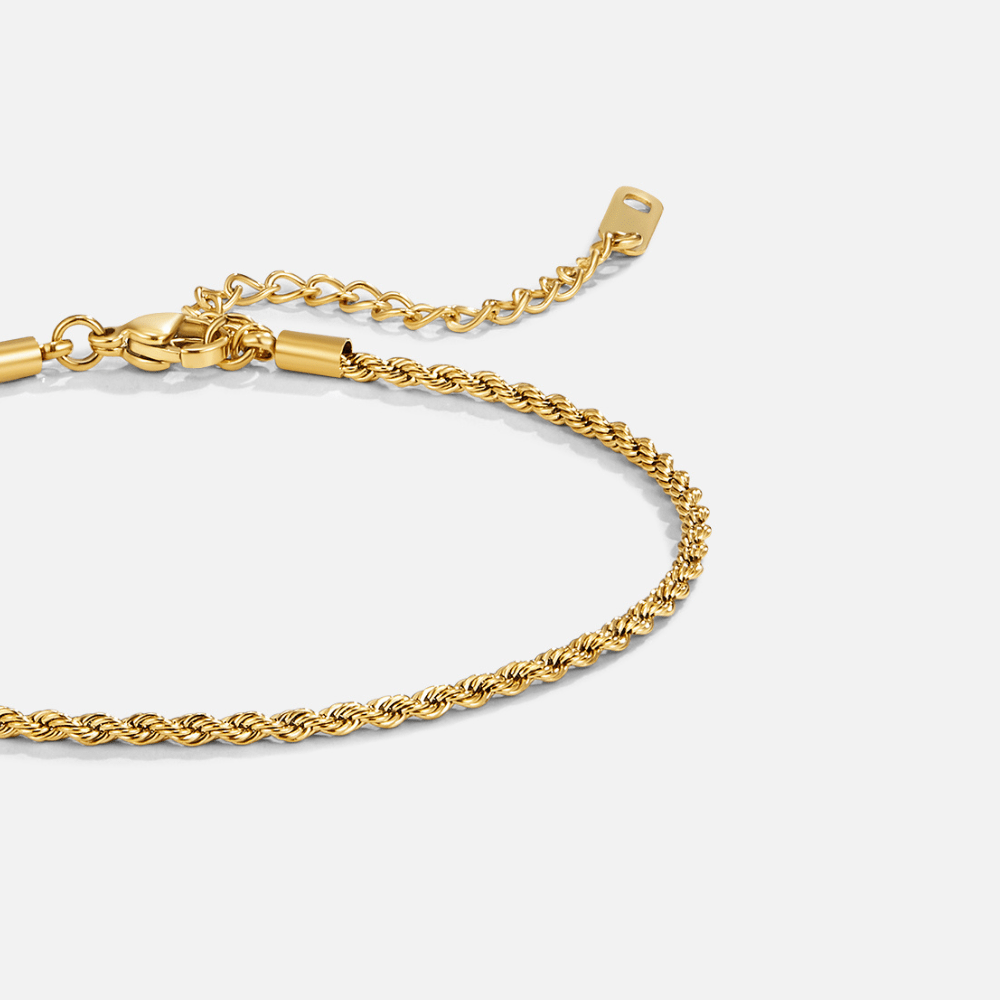 Calla Gold Twisted Chain Anklet