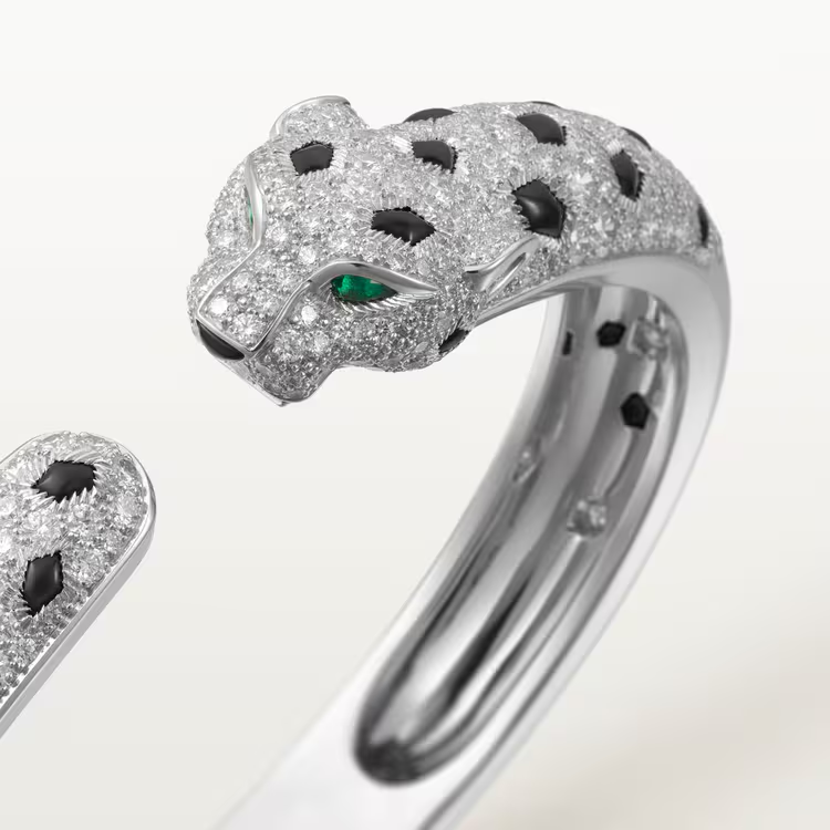 Panthère de Cartier bracelet, medium model, half-paved