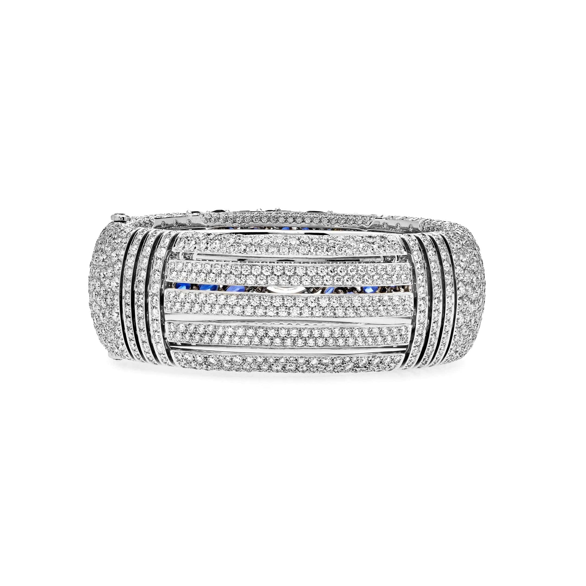 Chanel Deep Blue Diamond and Sapphire White Gold Bangle J62577