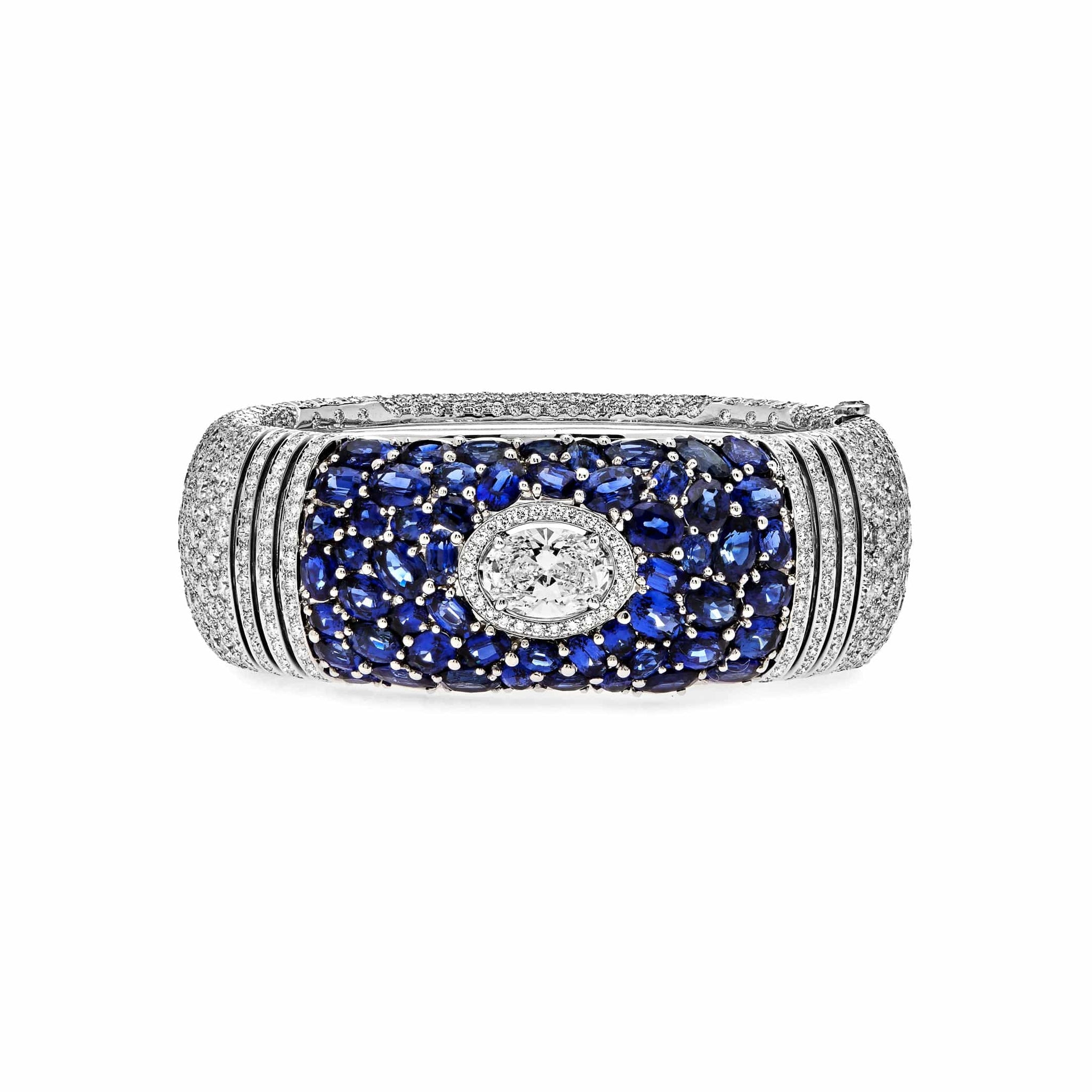 Chanel Deep Blue Diamond and Sapphire White Gold Bangle J62577