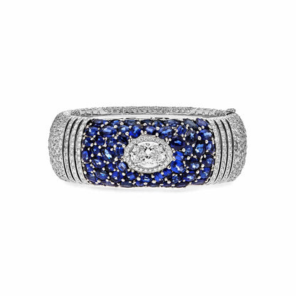 Chanel Deep Blue Diamond and Sapphire White Gold Bangle J62577