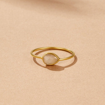 Clara Teardrop Stone Ring
