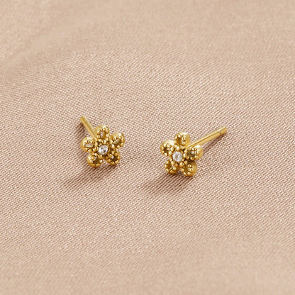 Crystal Daisy Stud Earrings