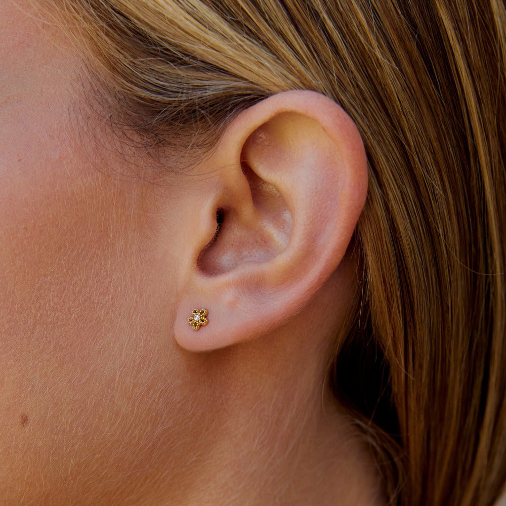 Crystal Daisy Stud Earrings