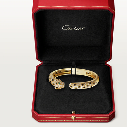Panthère de Cartier bracelet, medium model, half-paved