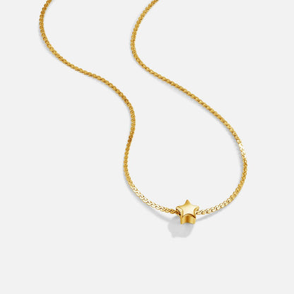 Dainty Star Pendant Gold Necklace