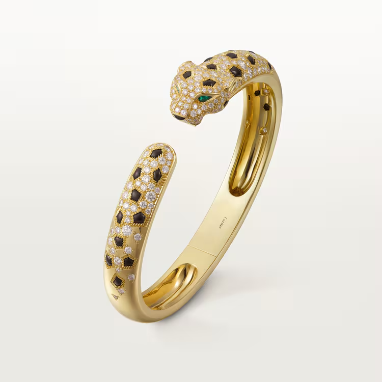 Panthère de Cartier bracelet, medium model, half-paved