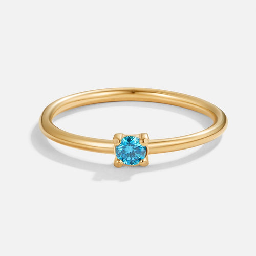 December Birthstone 18K Gold Ring