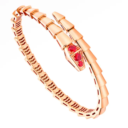 Serpenti Viper BraceletSerpenti Viper one-coil 18 kt rose gold bracelet set with full pavé diamonds