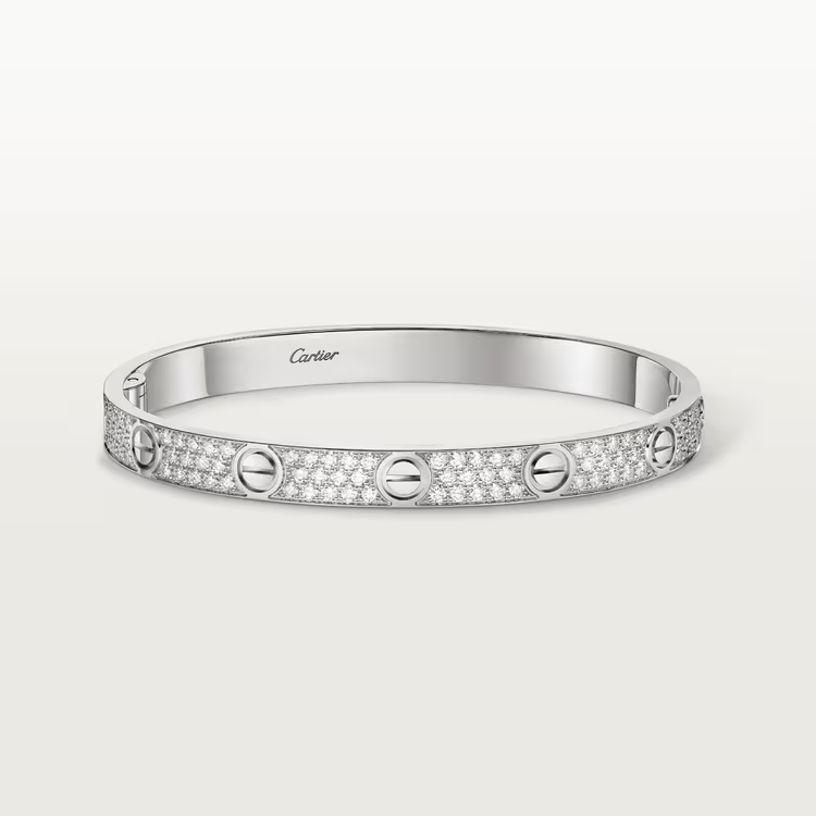 Cartier Love Diamond Bangle fully encrusted with diamonds LOVE bracelet, classic model, paved