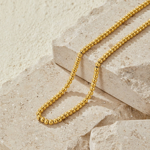 Elena Gold Ball Chain Necklace