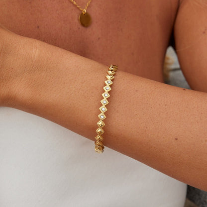 Elle Crystal Marquise Bangle