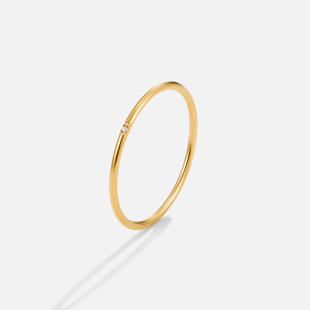 Eula Gold & Crystal Band Ring