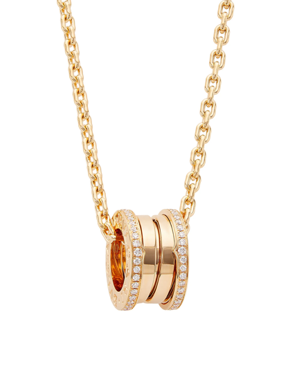 BULGARI  B.zero1 18K Rose Gold & Diamond Pendant Necklace