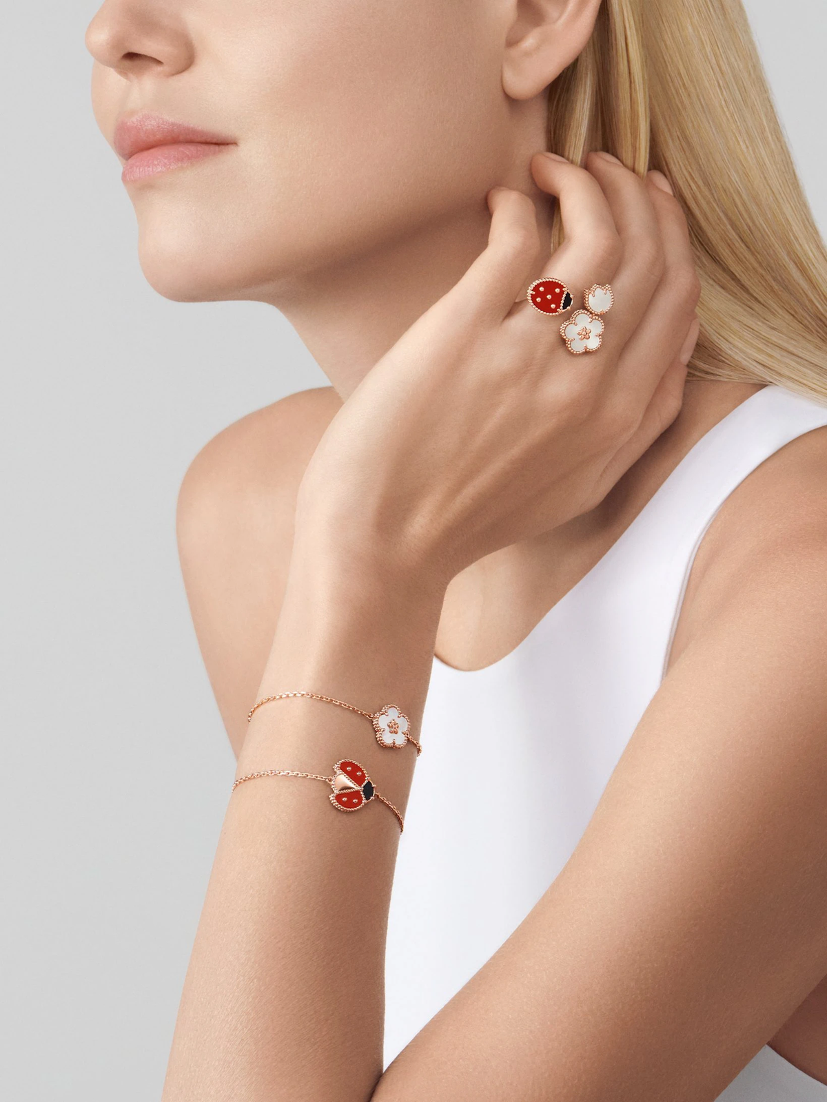Van Cleef & Arpels Lucky Spring bracelet, open wings ladybug
