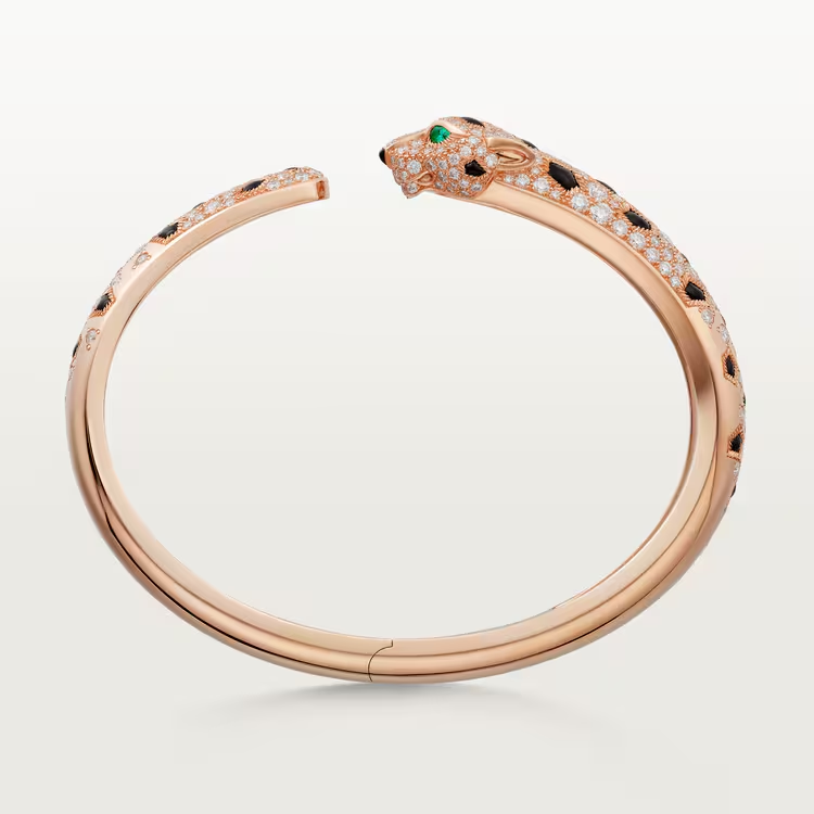 Panthère de Cartier bracelet, medium model, half-paved