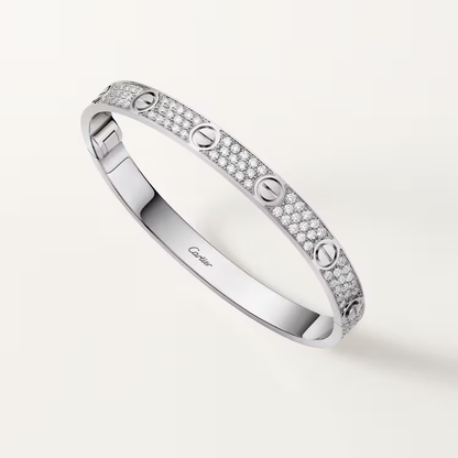 Cartier Love Diamond Bangle fully encrusted with diamonds LOVE bracelet, classic model, paved