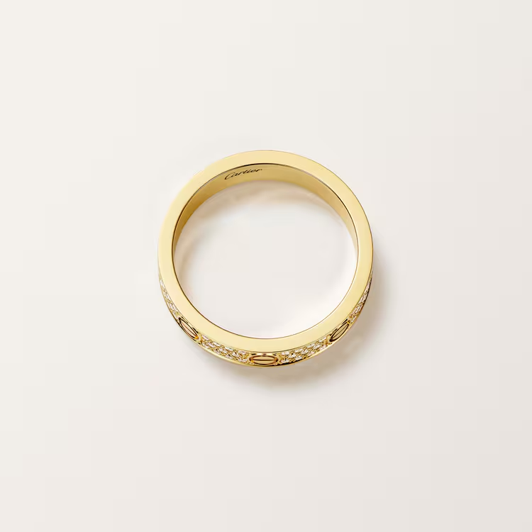 Cartier Rose Gold and Diamond-Paved LOVE Wedding Band