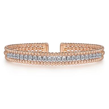 18K White-Yellow Gold Bujukan Diamond Bangle